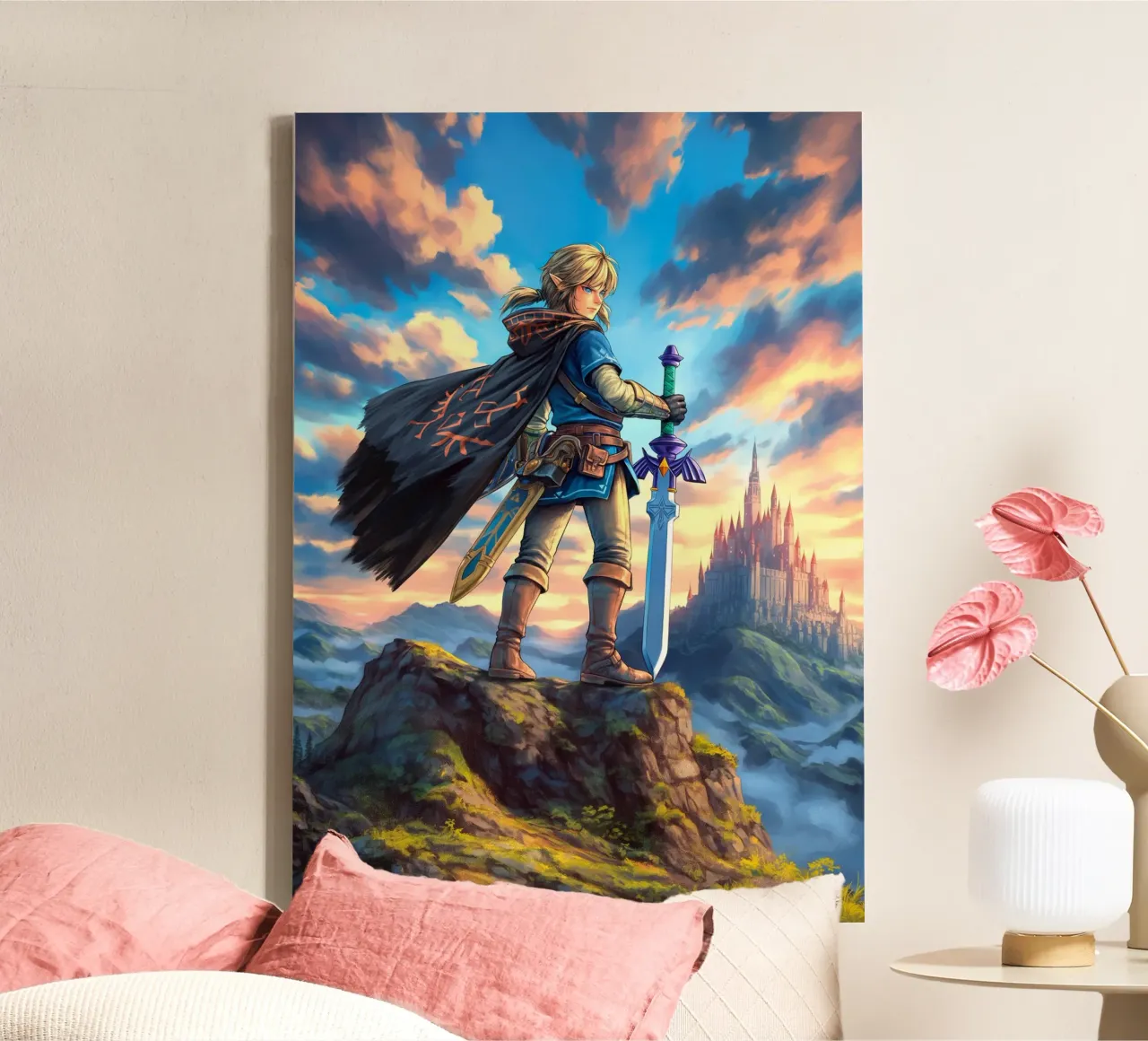 Link di The Legend of Zelda tela con Cornice a cassetta da Stellar Creative