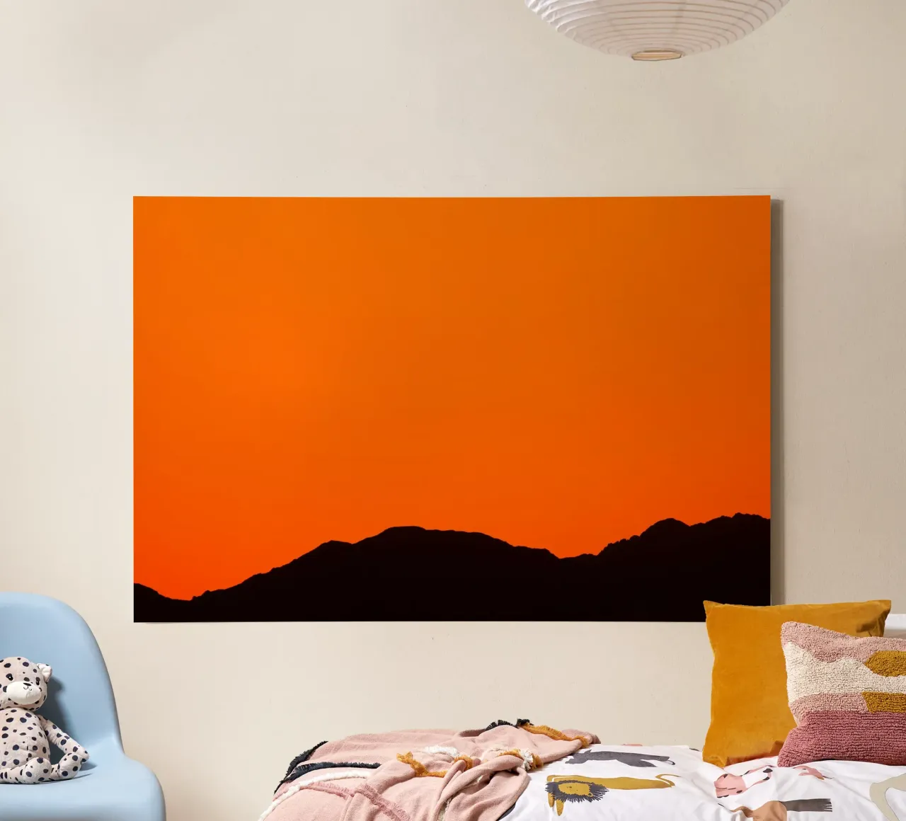Sunset over the Mountains of Eilat I canvas with Floater frame by Tal Paz-Fridman