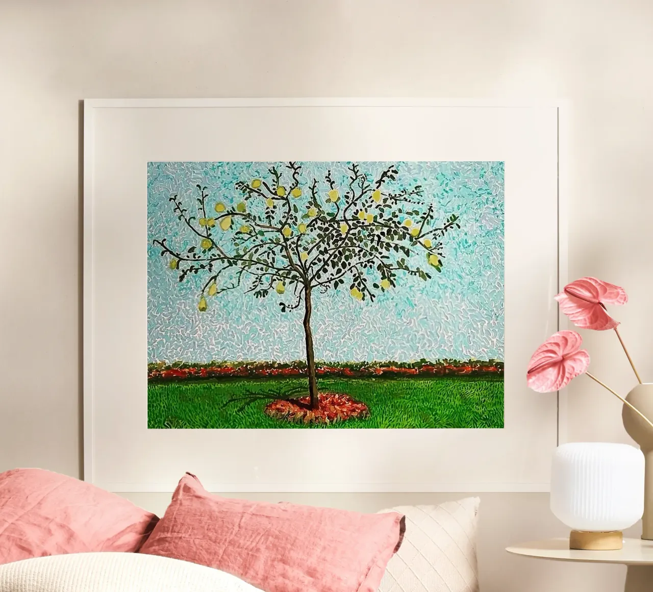 Albero di mele cotogne poster con telaio in plastica da KOOL STORE