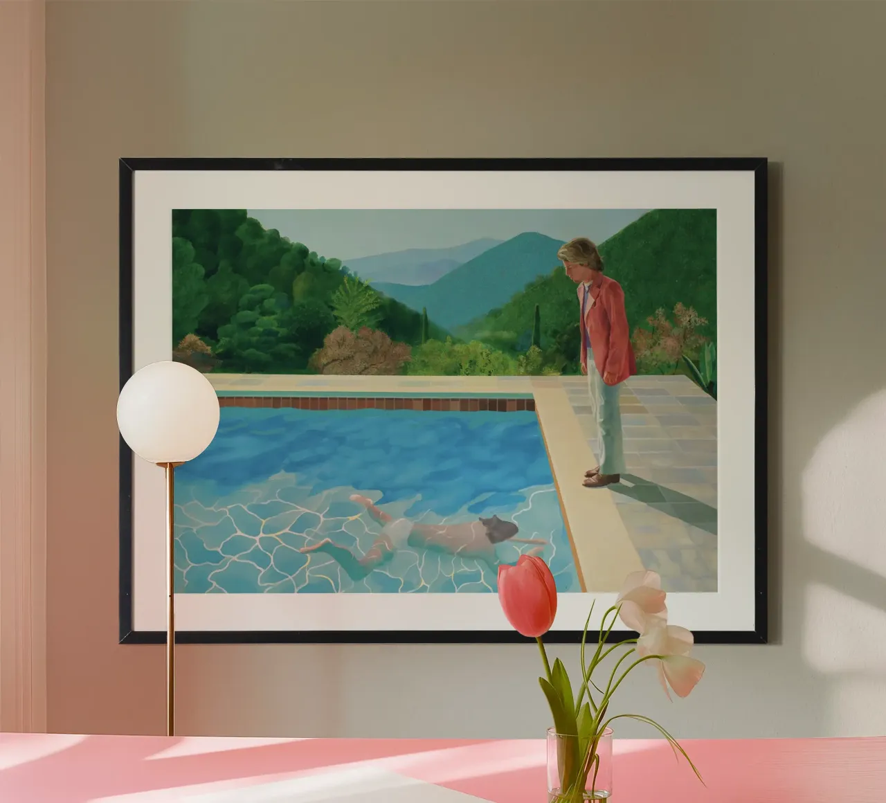 Nager avec vue poster avec cadre en bois de KOOL STORE