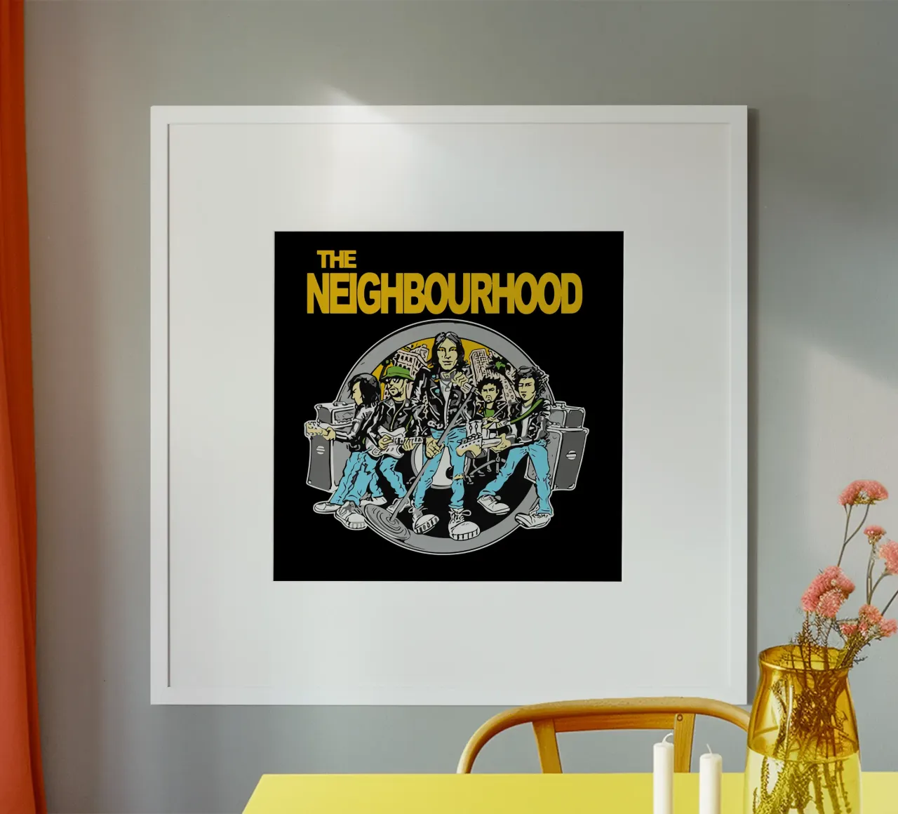 banda di quartiere FOREST HILLS poster con telaio in legno da andrea boceli
