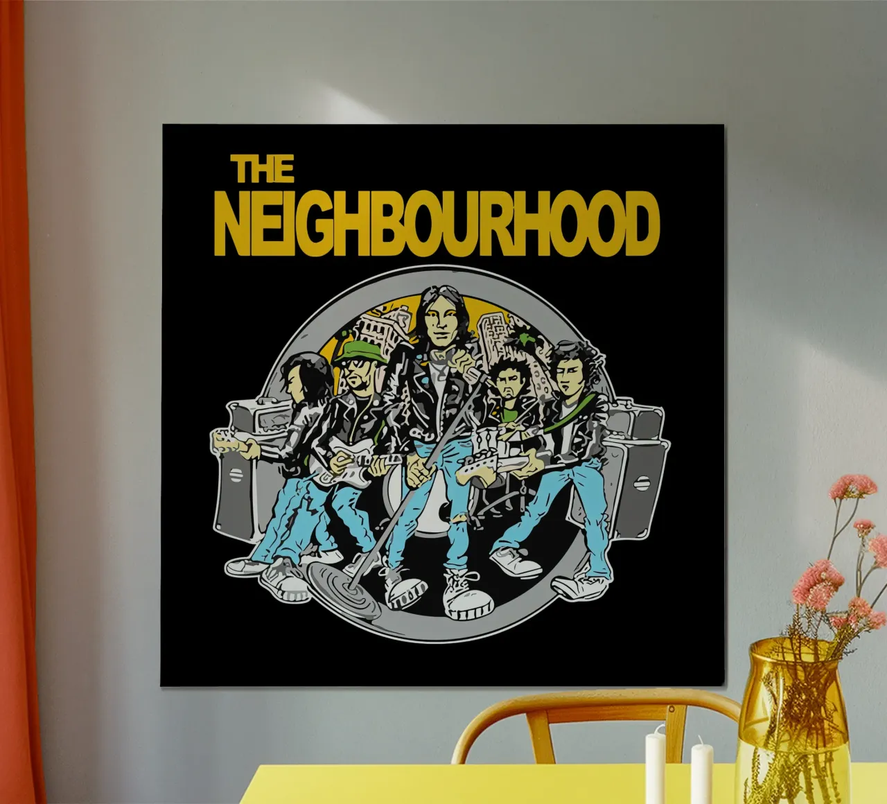banda di quartiere FOREST HILLS poster con telaio in legno da andrea boceli