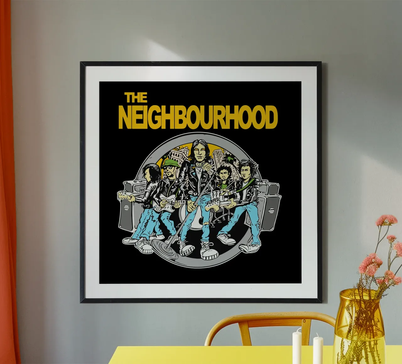 banda di quartiere FOREST HILLS poster con telaio in legno da andrea boceli