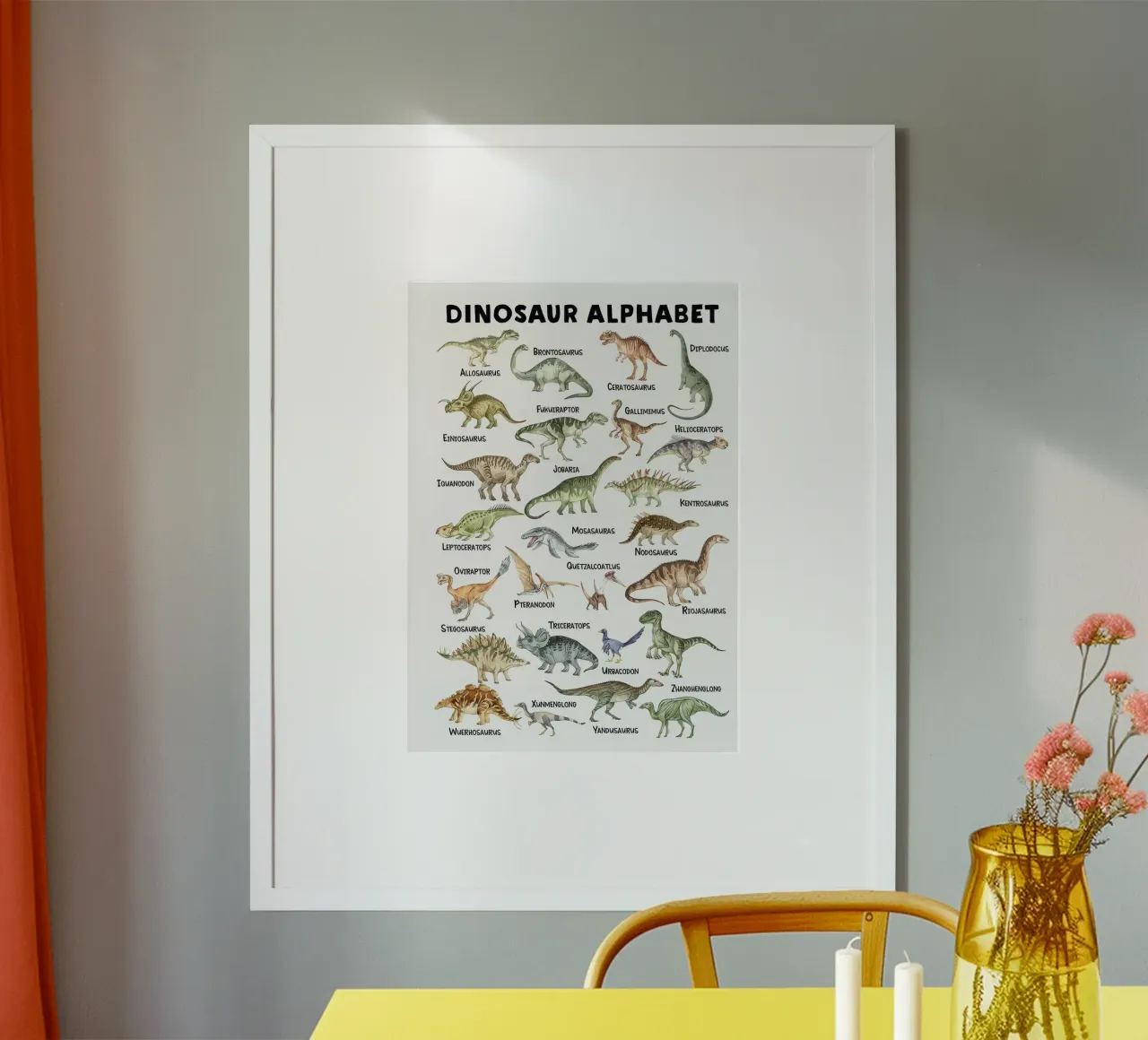 Alfabeto 9 poster con telaio in plastica da Panait Ivascu
