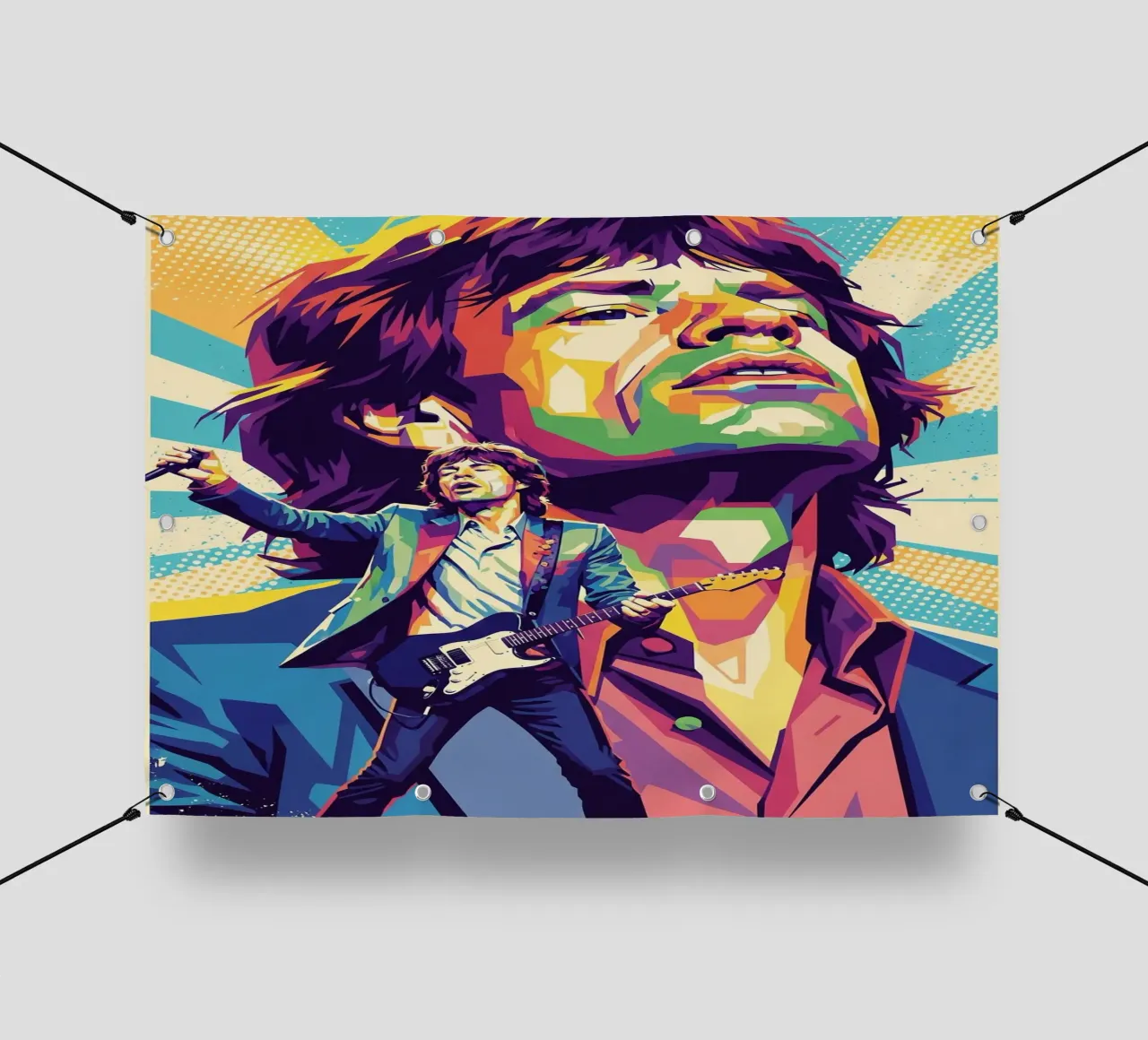 Mick Jagger - I Rolling Stones telo in pvc da Hantamrata