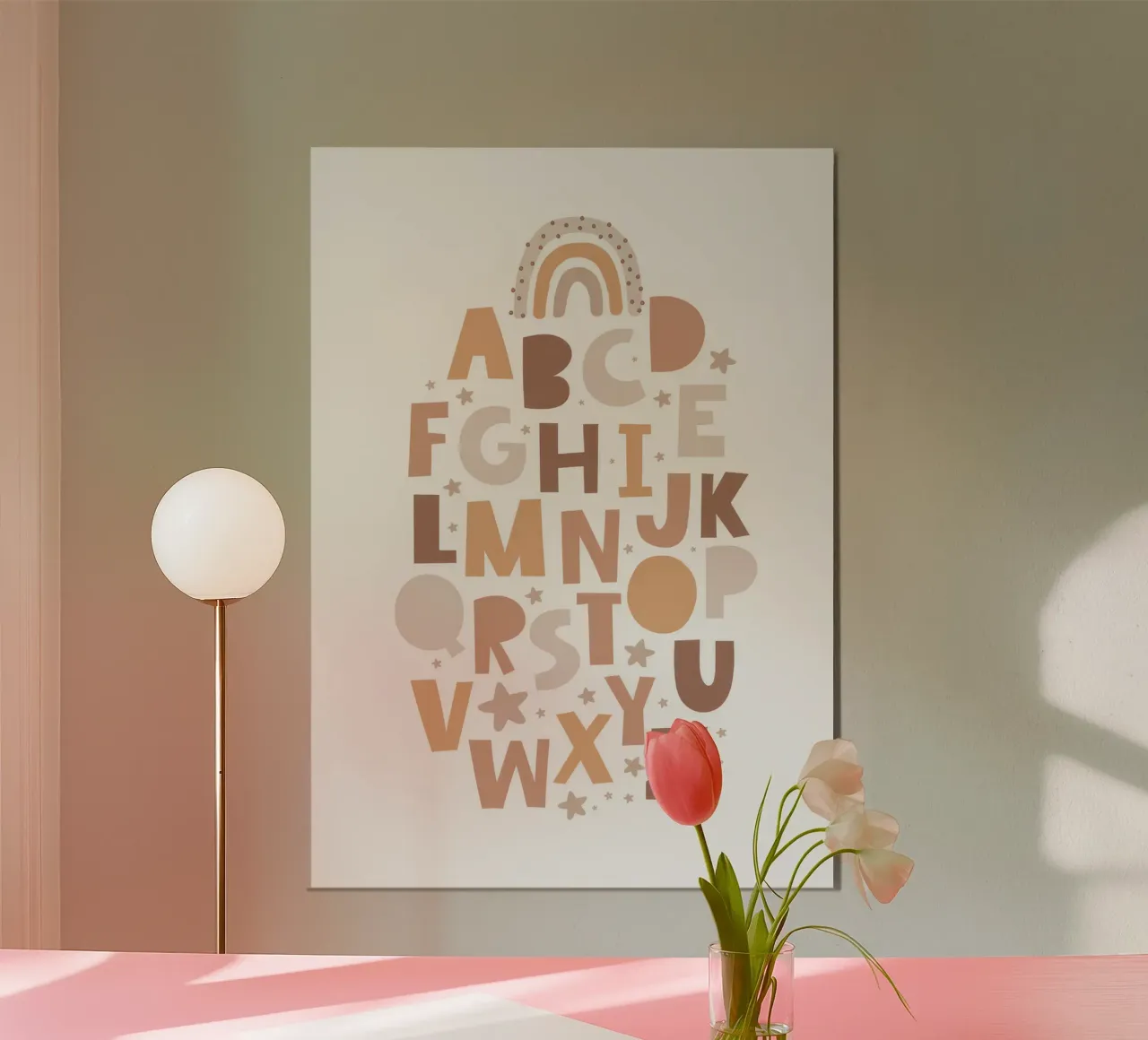Alfabeto 11 poster con telaio in plastica da Panait Ivascu