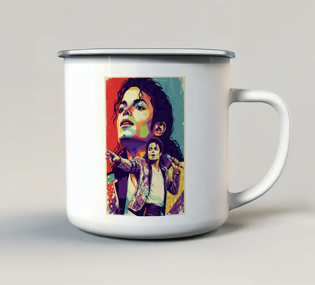 Michael Jackson in memoria tazza in smalto da Hantamrata