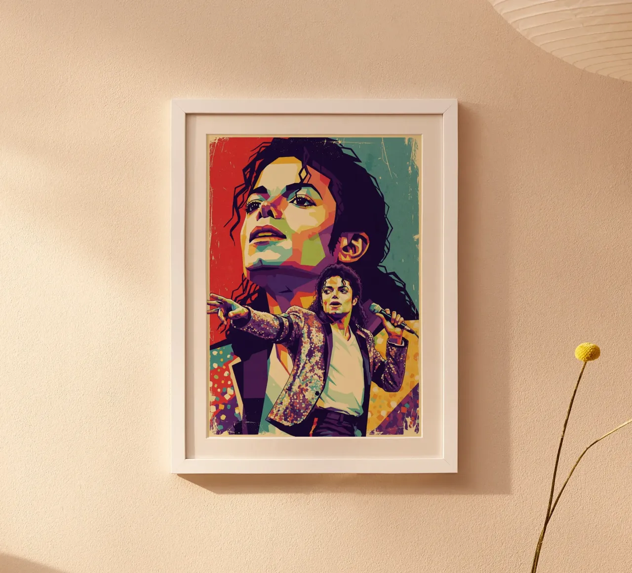 Michael Jackson in memoria poster con telaio in legno da Hantamrata