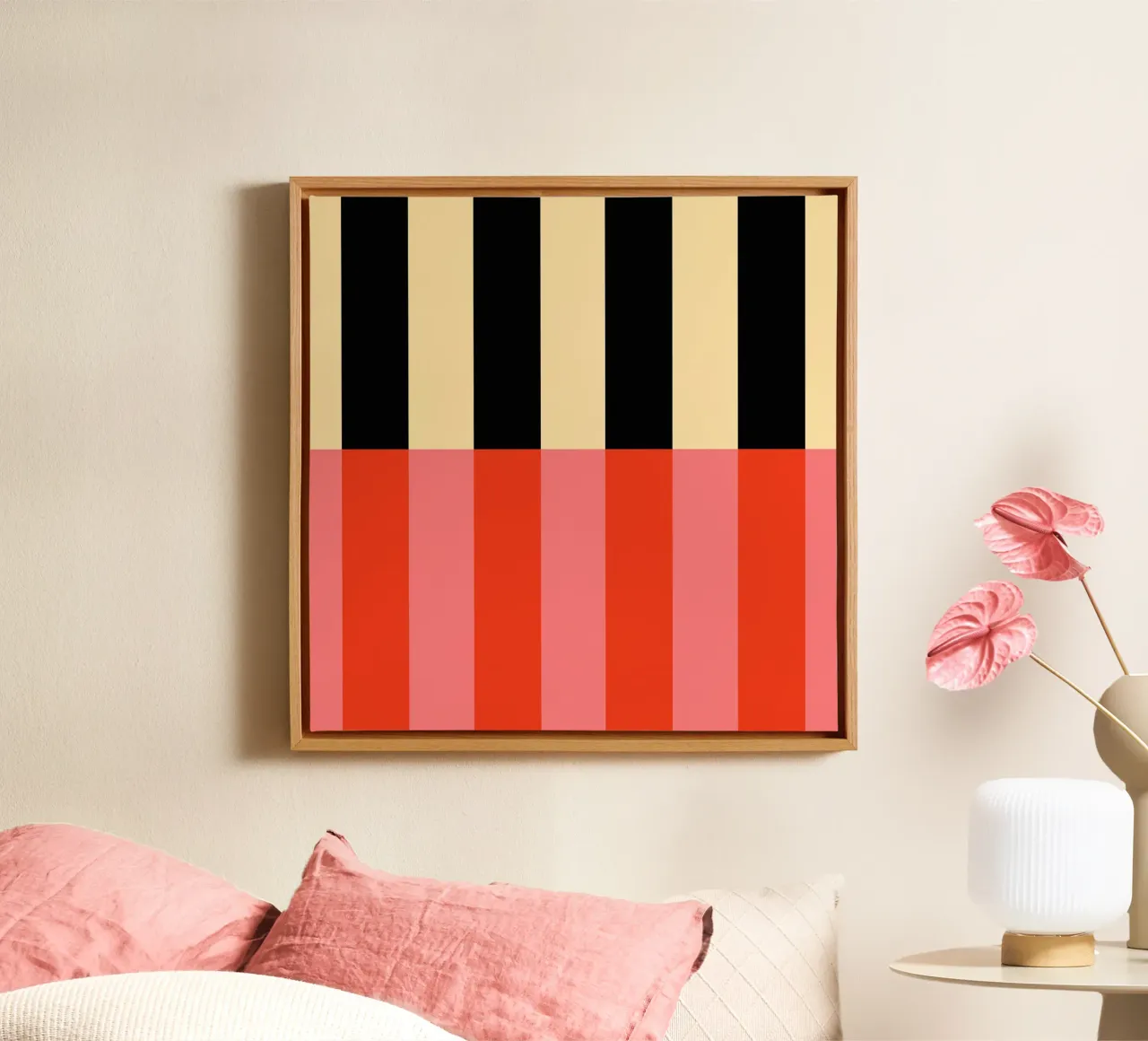 Block vibrant stripes No3 tela con Cornice a cassetta da TijanaArtStudio88
