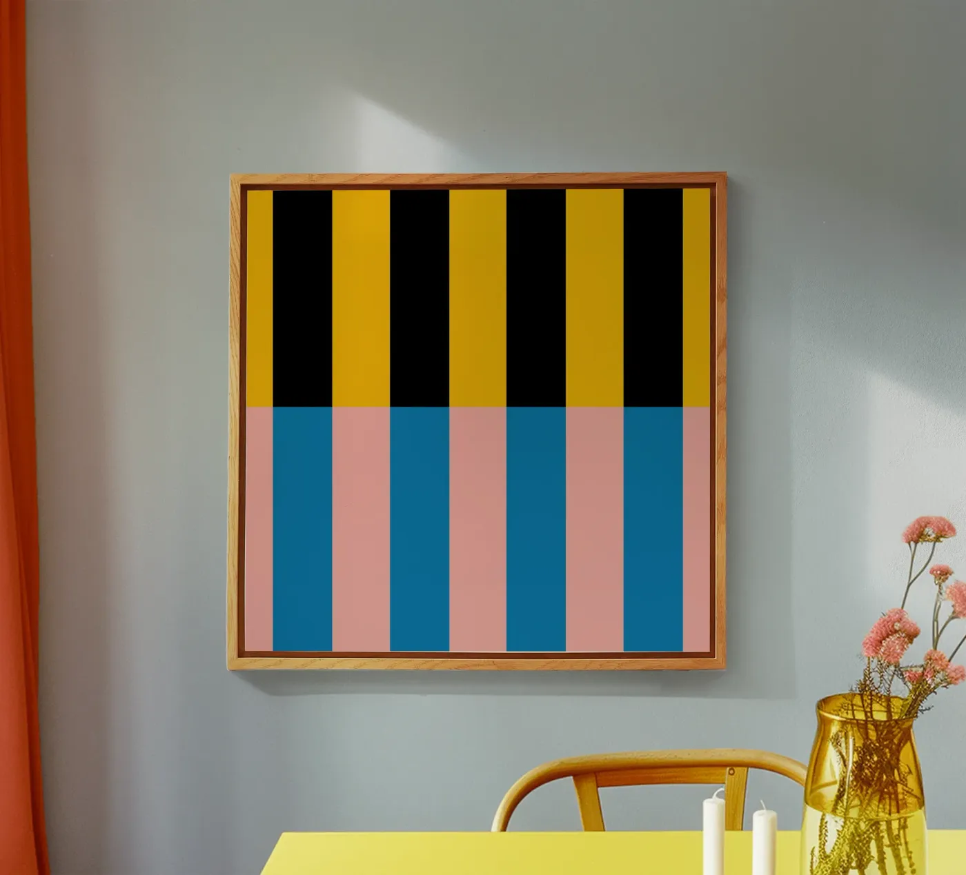 Block vibrant stripes No4 plexiglass da TijanaArtStudio88