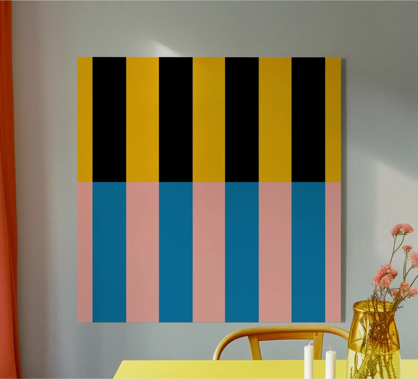 Block vibrant stripes No4 plexiglass da TijanaArtStudio88