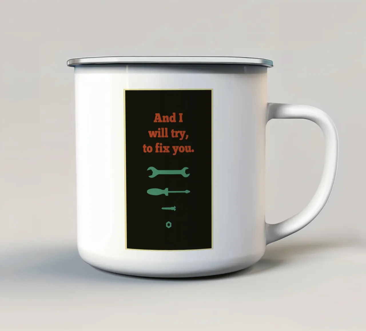 Fix You tazza in smalto da Rahma Projekt