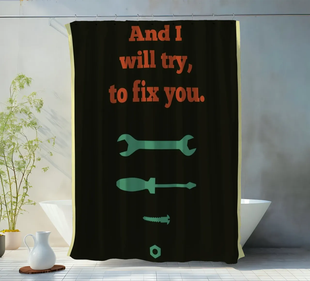 Fix You tenda da doccia da Rahma Projekt