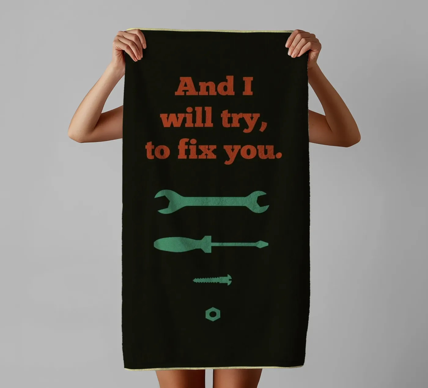 Fix You towel by Rahma Projekt