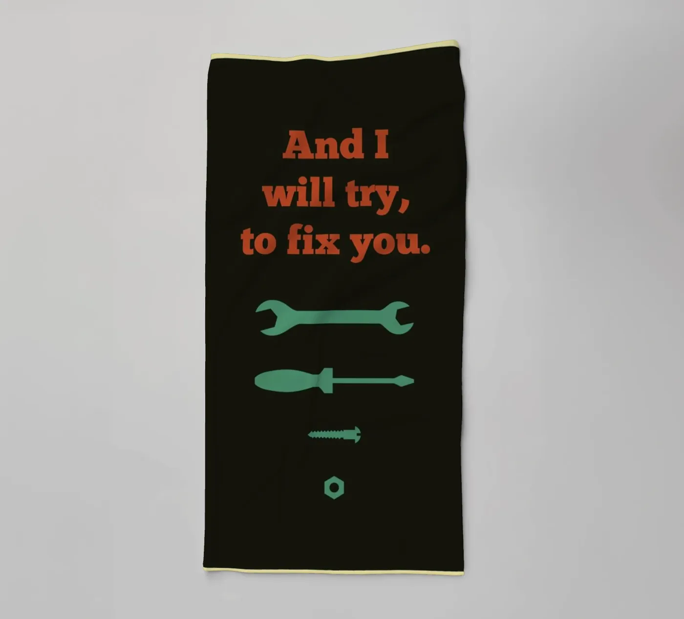 Fix You towel by Rahma Projekt