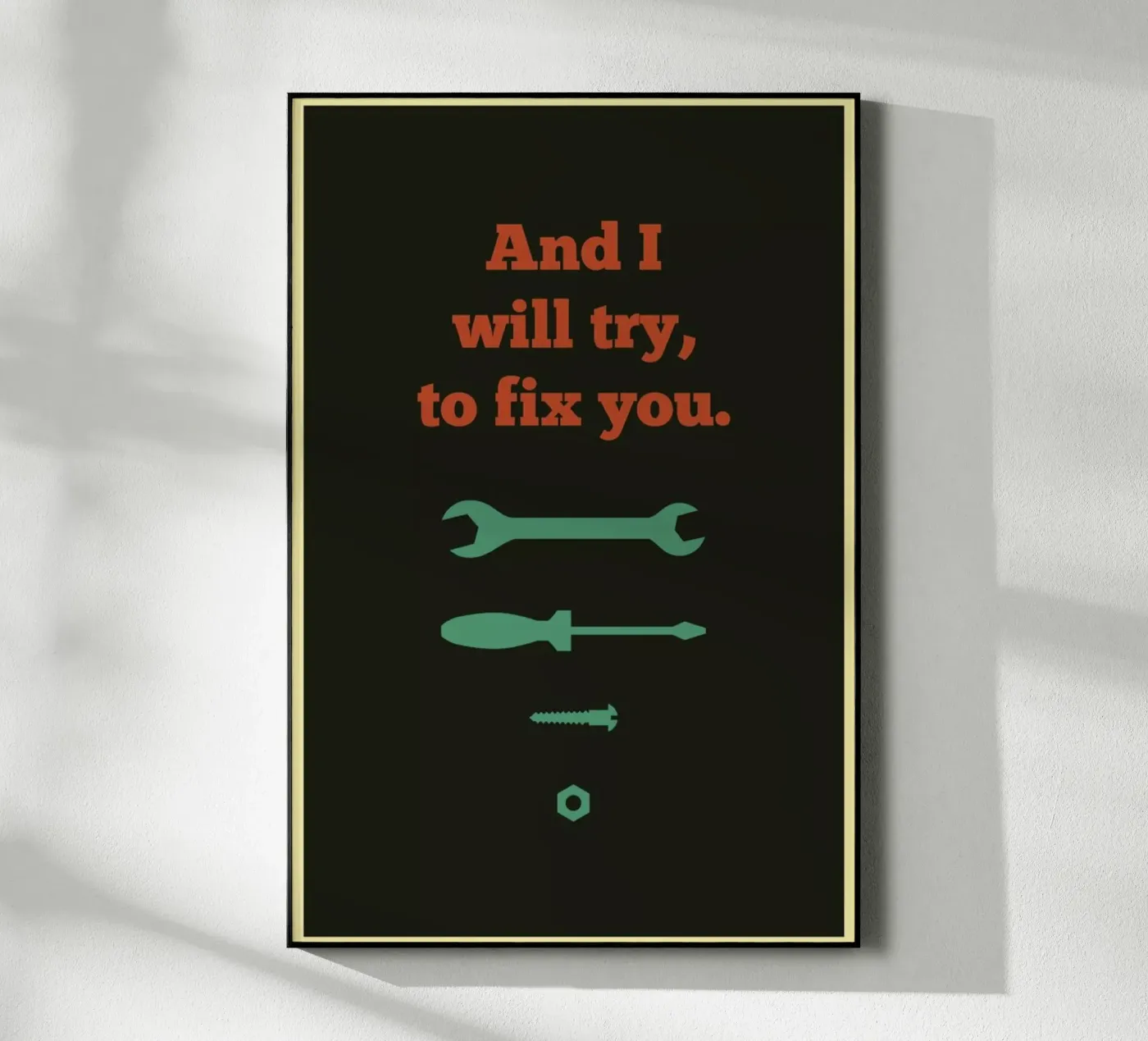 Fix You Acryl-Glas von Rahma Projekt