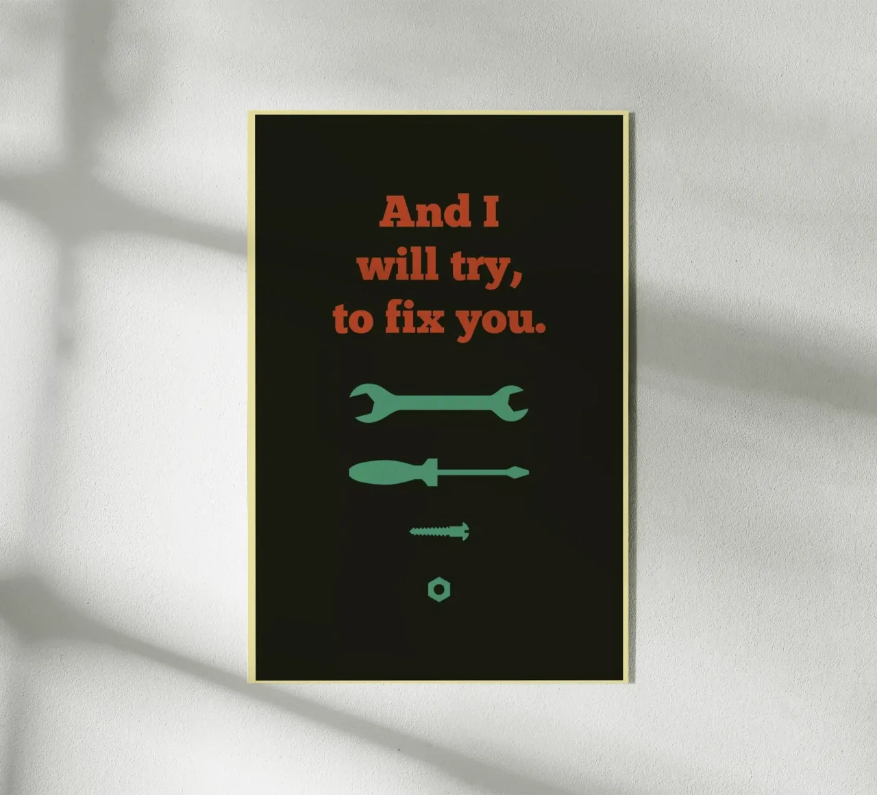 Fix You plexiglass da Rahma Projekt