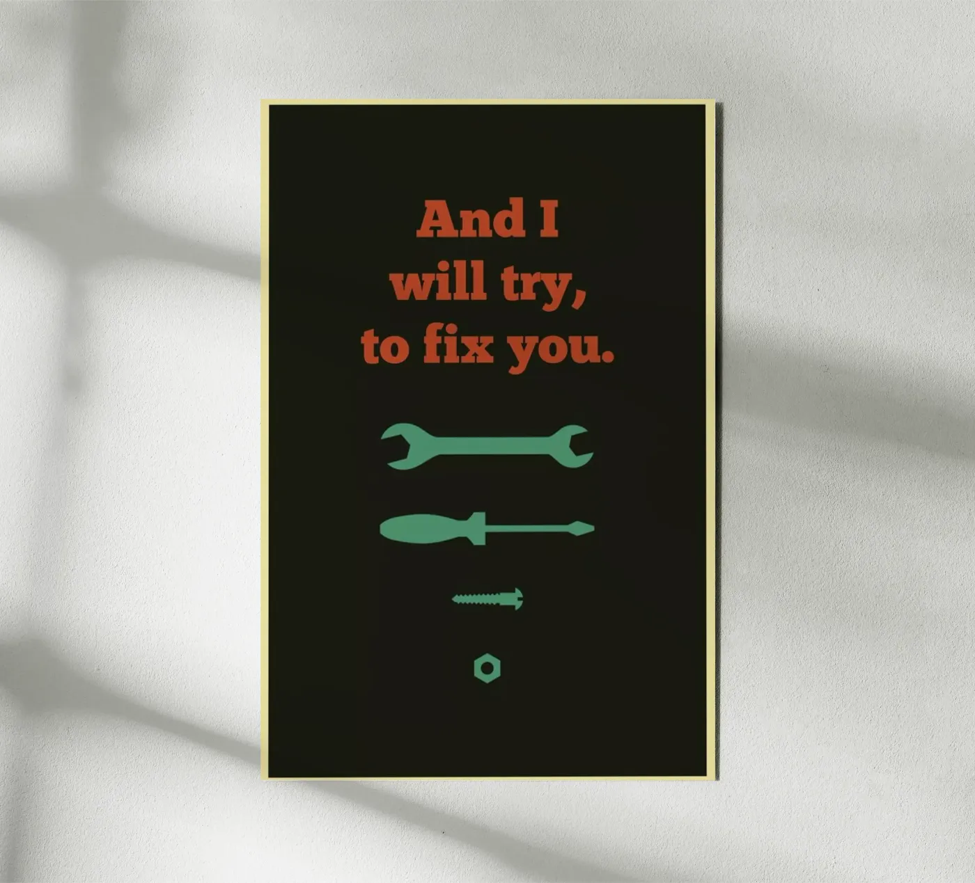 Fix You alluminio dibond da Rahma Projekt