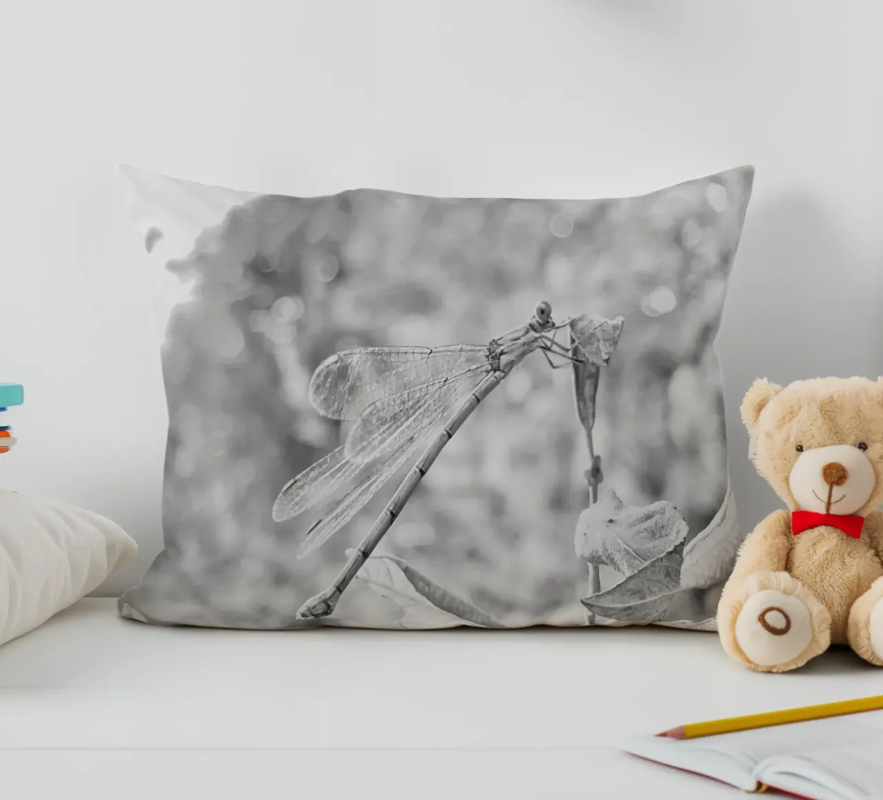 Bianco e nero - Libellule cuscino da MiniClic