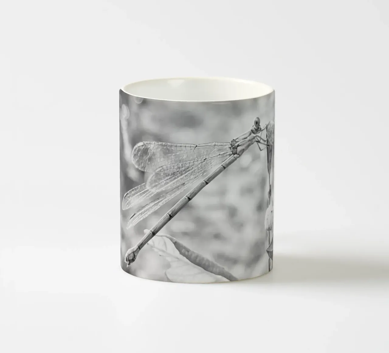 Bianco e nero - Libellule tazza in ceramica da MiniClic