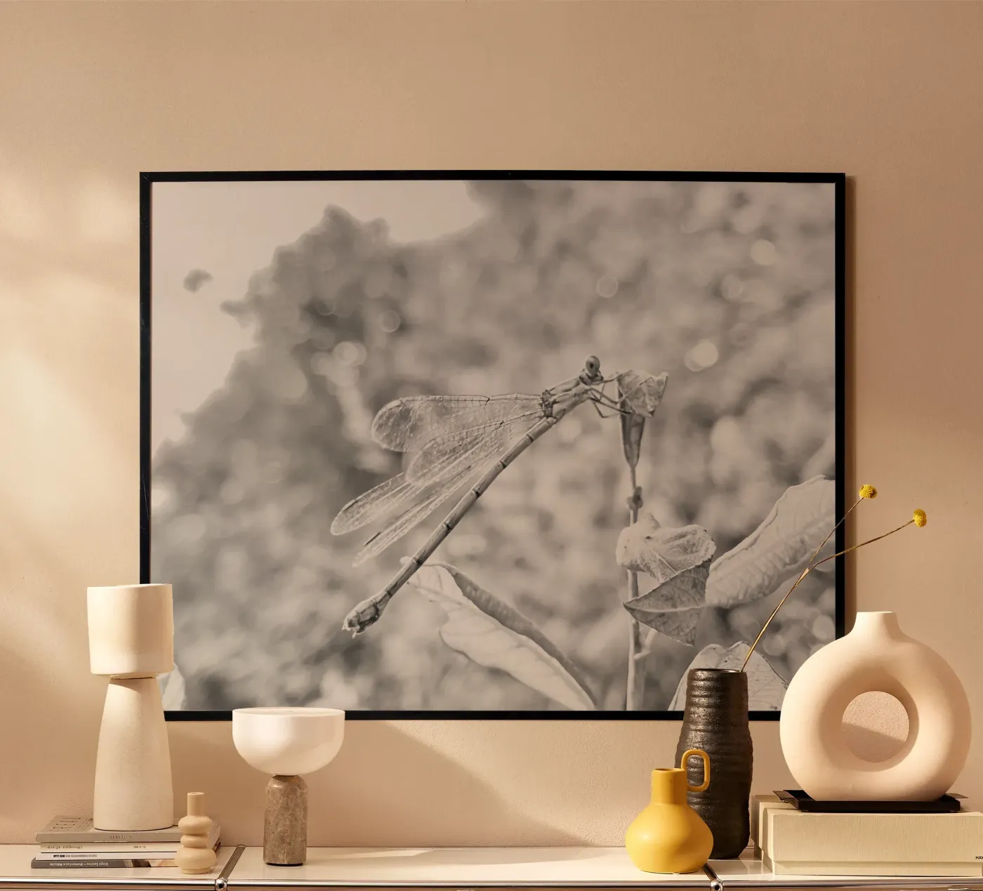 Bianco e nero - Libellule poster da MiniClic