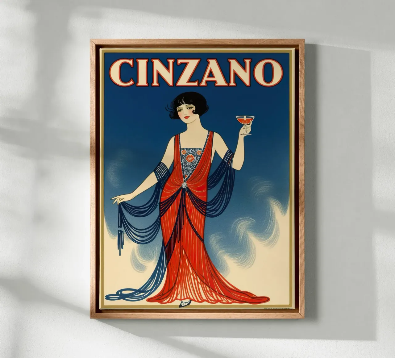 Cinzano tela con Cornice a cassetta da 🥝 KIWI STORE