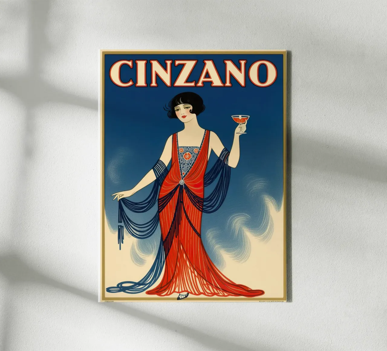 Cinzano tela con Cornice a cassetta da 🥝 KIWI STORE