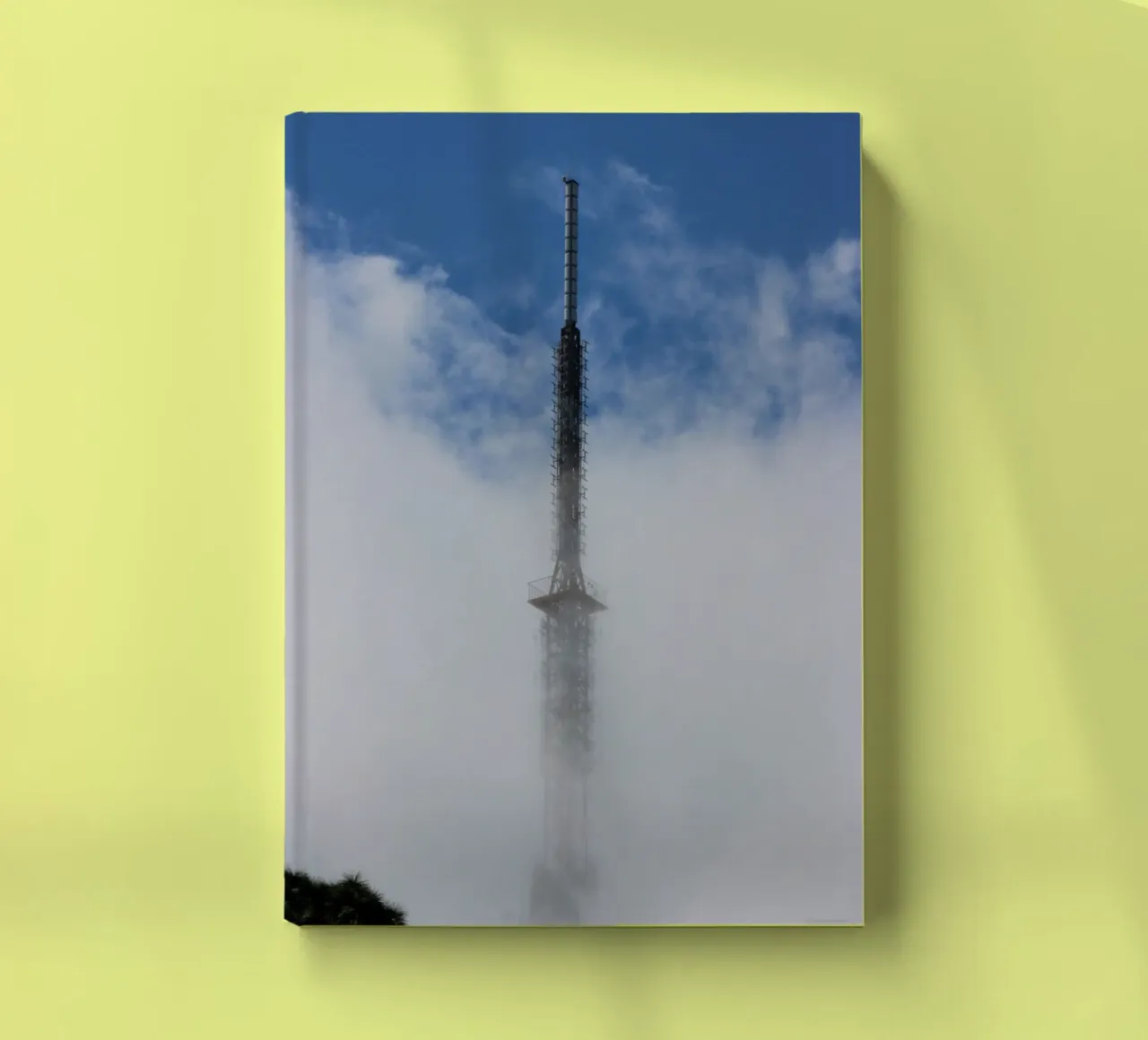 sky scape building in clouds notebook by comura