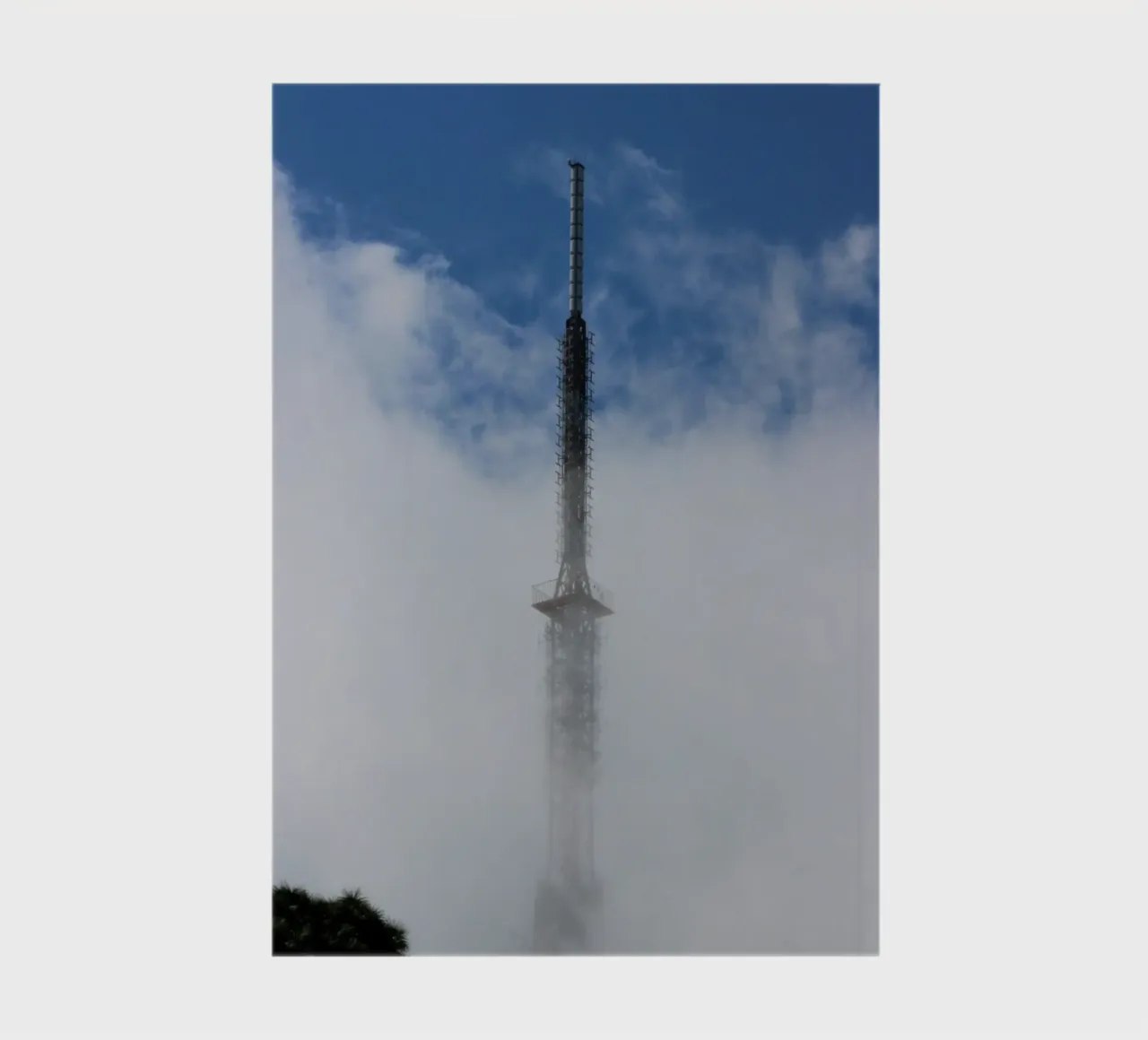 sky scape building in clouds notebook by comura