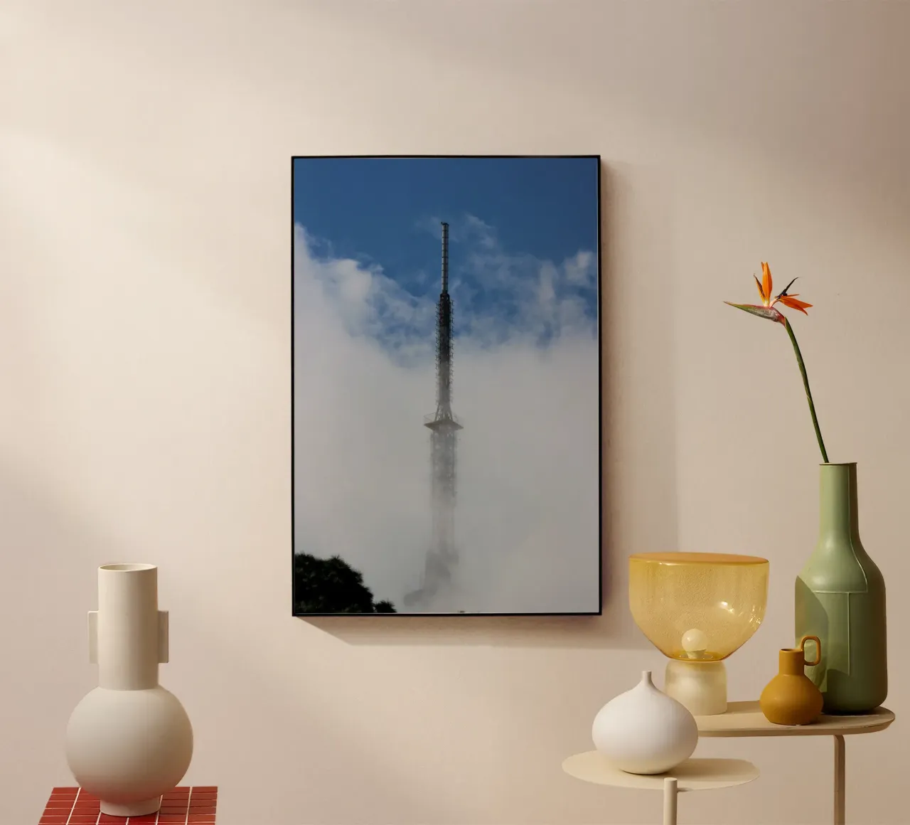 sky scape building in clouds plexiglass da comura