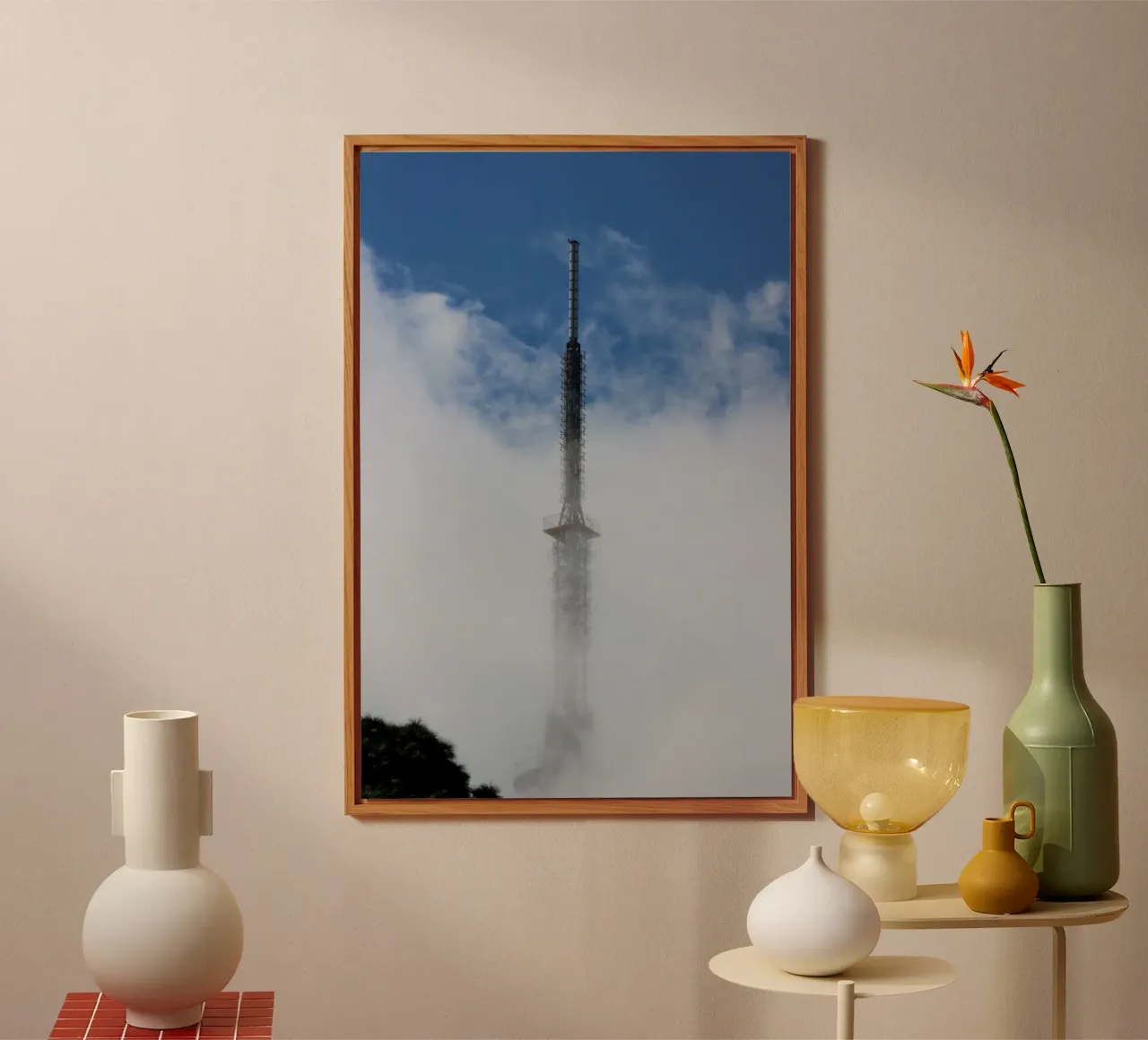 sky scape building in clouds alluminio dibond da comura