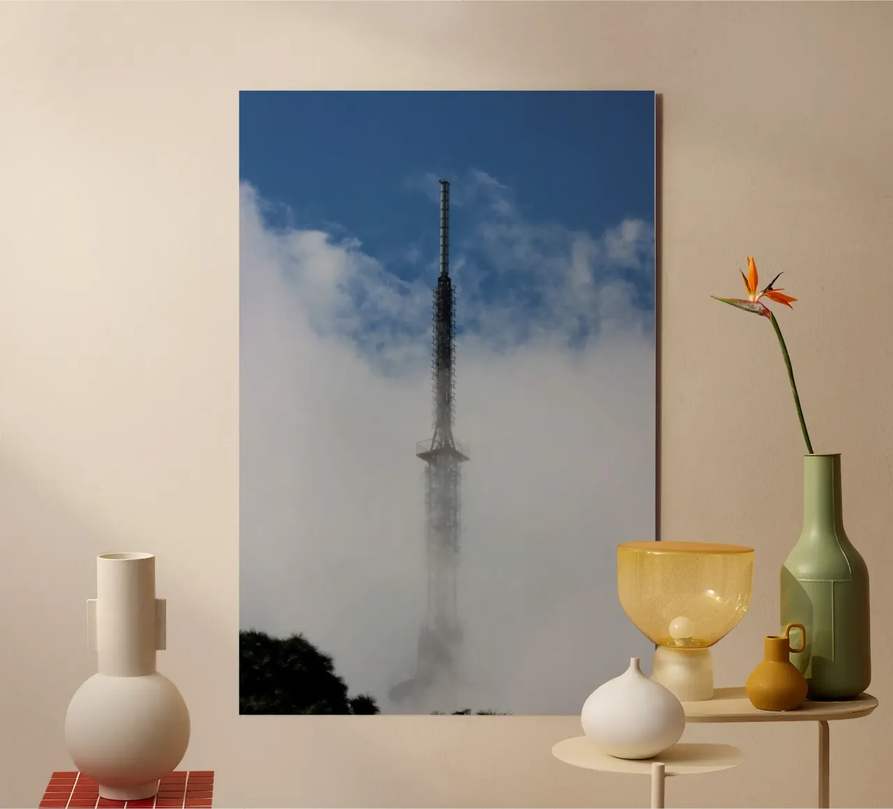 sky scape building in clouds alluminio dibond da comura