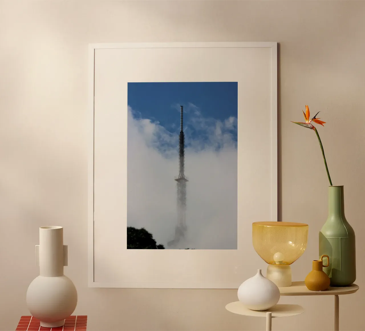 sky scape building in clouds carta hahnemühle da comura