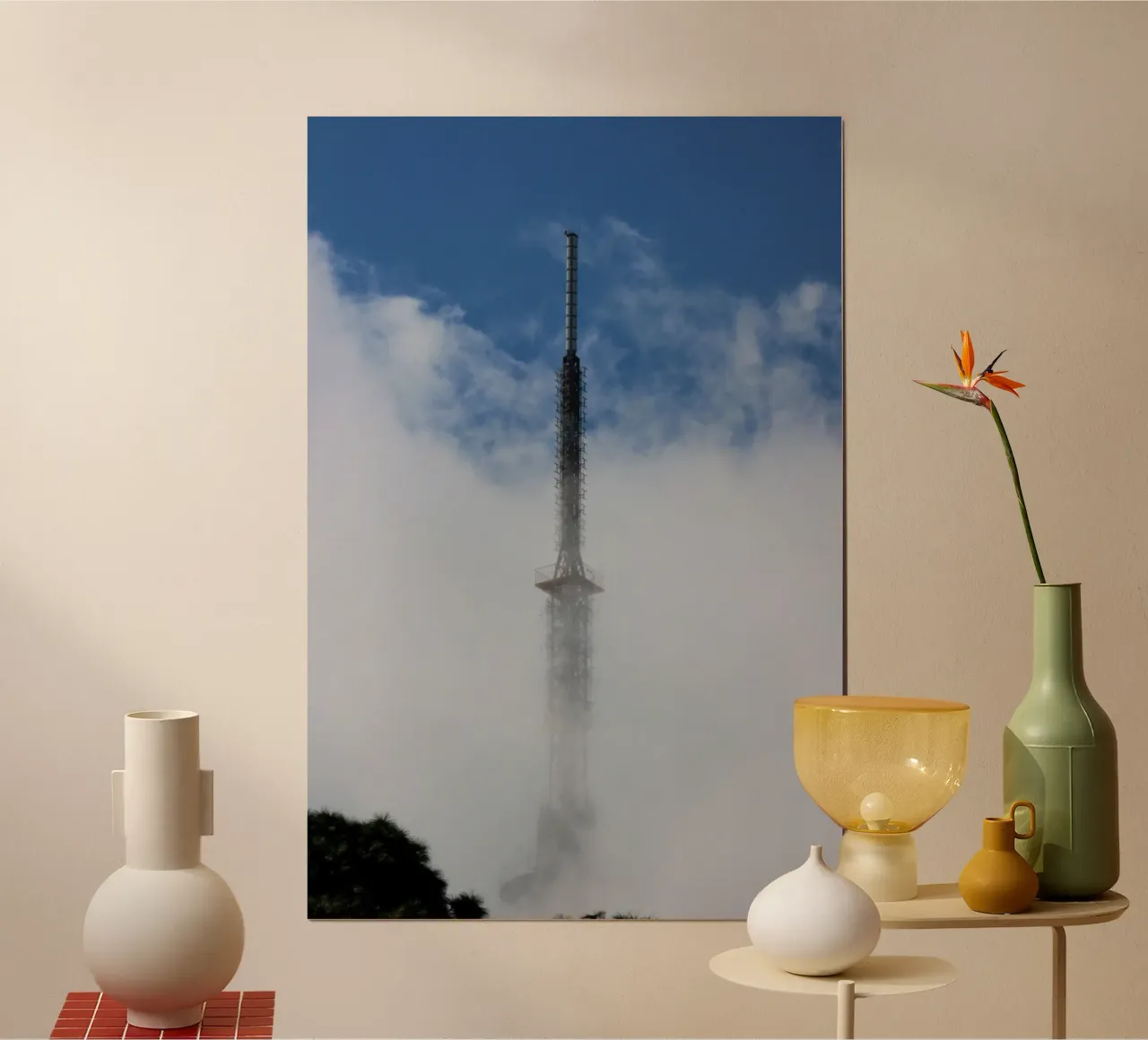 sky scape building in clouds carta hahnemühle da comura