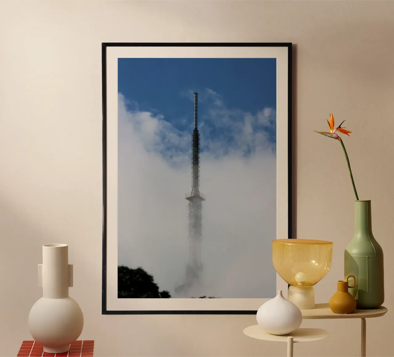 sky scape building in clouds carta hahnemühle da comura