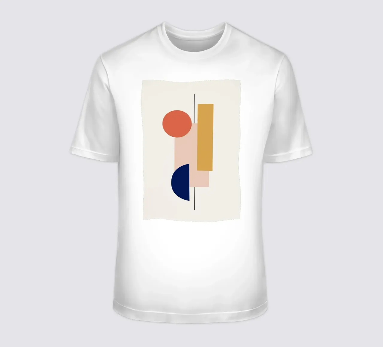 shape line in colorful t-shirt da comura