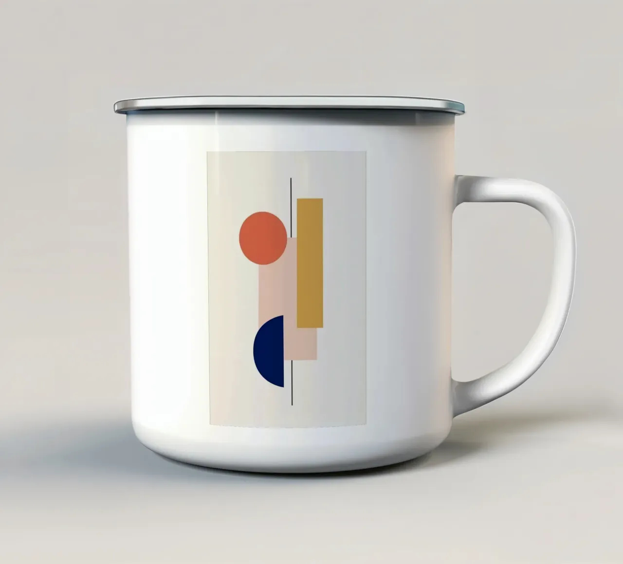 shape line in colorful tazza in smalto da comura