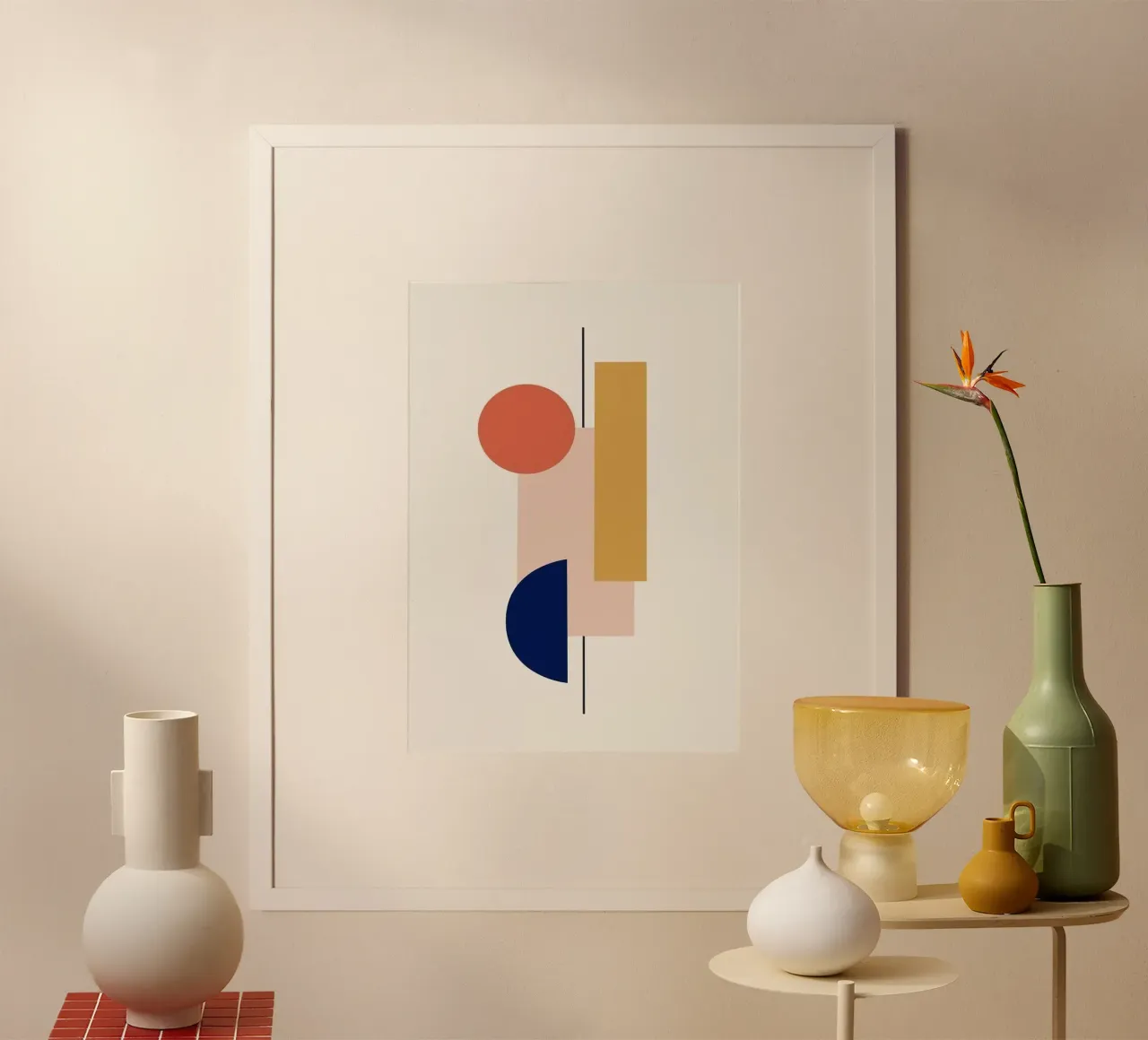 shape line in colorful poster da comura