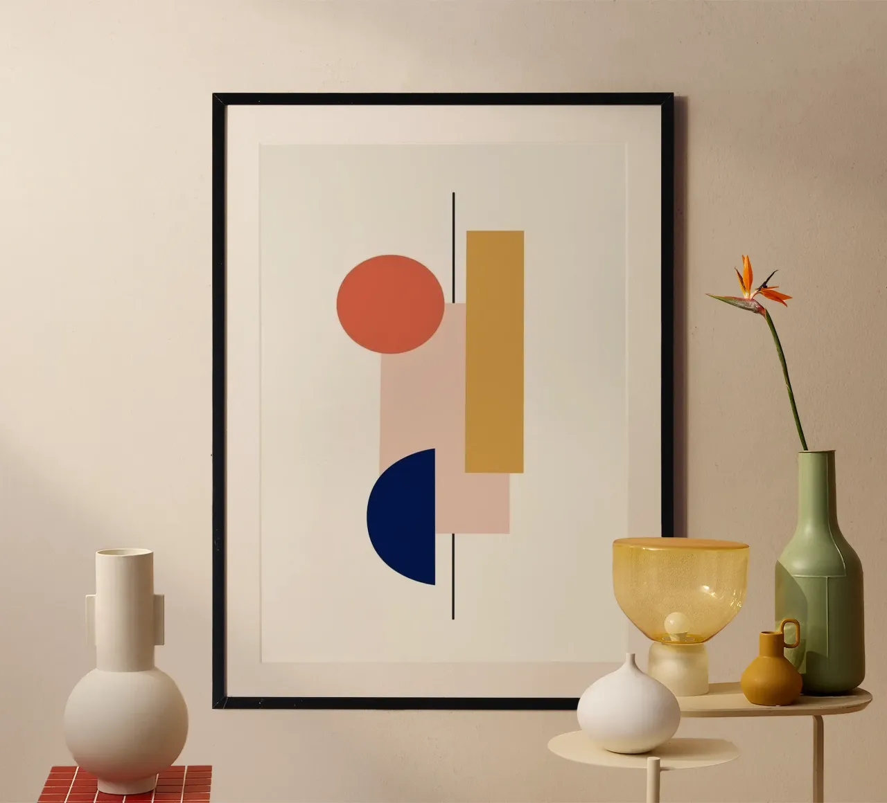 shape line in colorful poster da comura