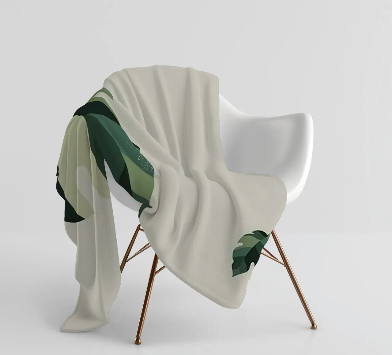 leaf and cat coperta in pile da comura