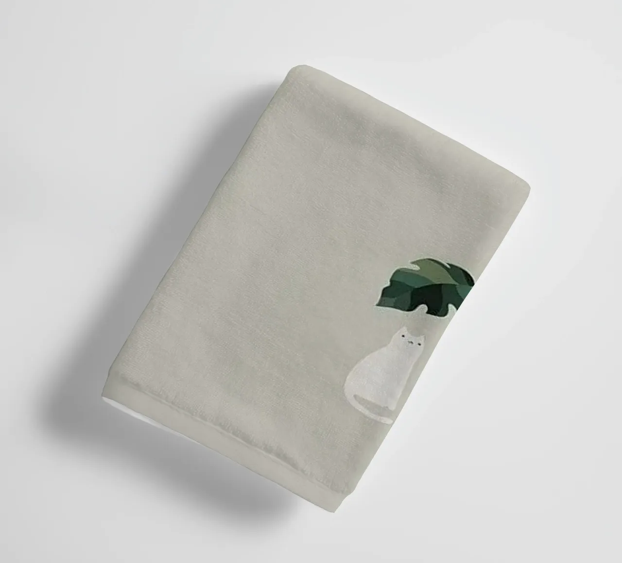 leaf and cat asciugamano da bagno da comura
