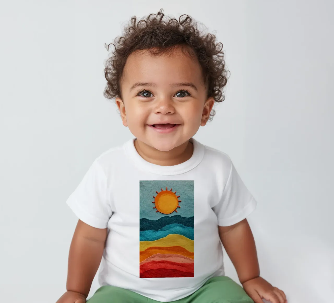 sun and color gradient maglietta neonato da comura