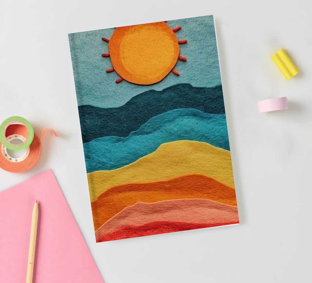 sun and color gradient notebook by comura