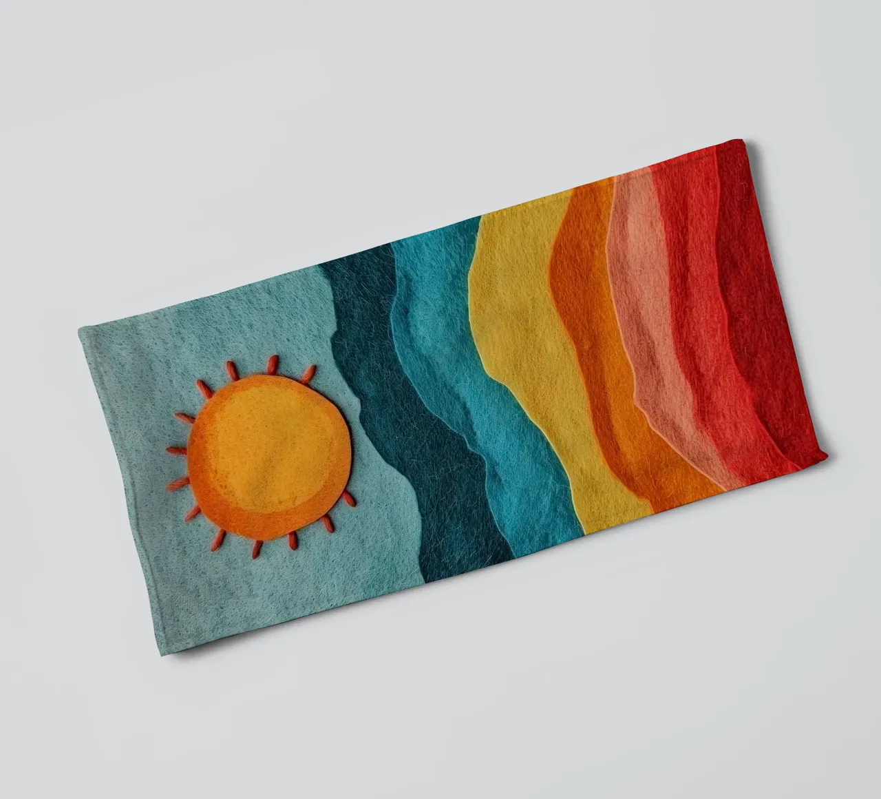 sun and color gradient asciugamano da bagno da comura