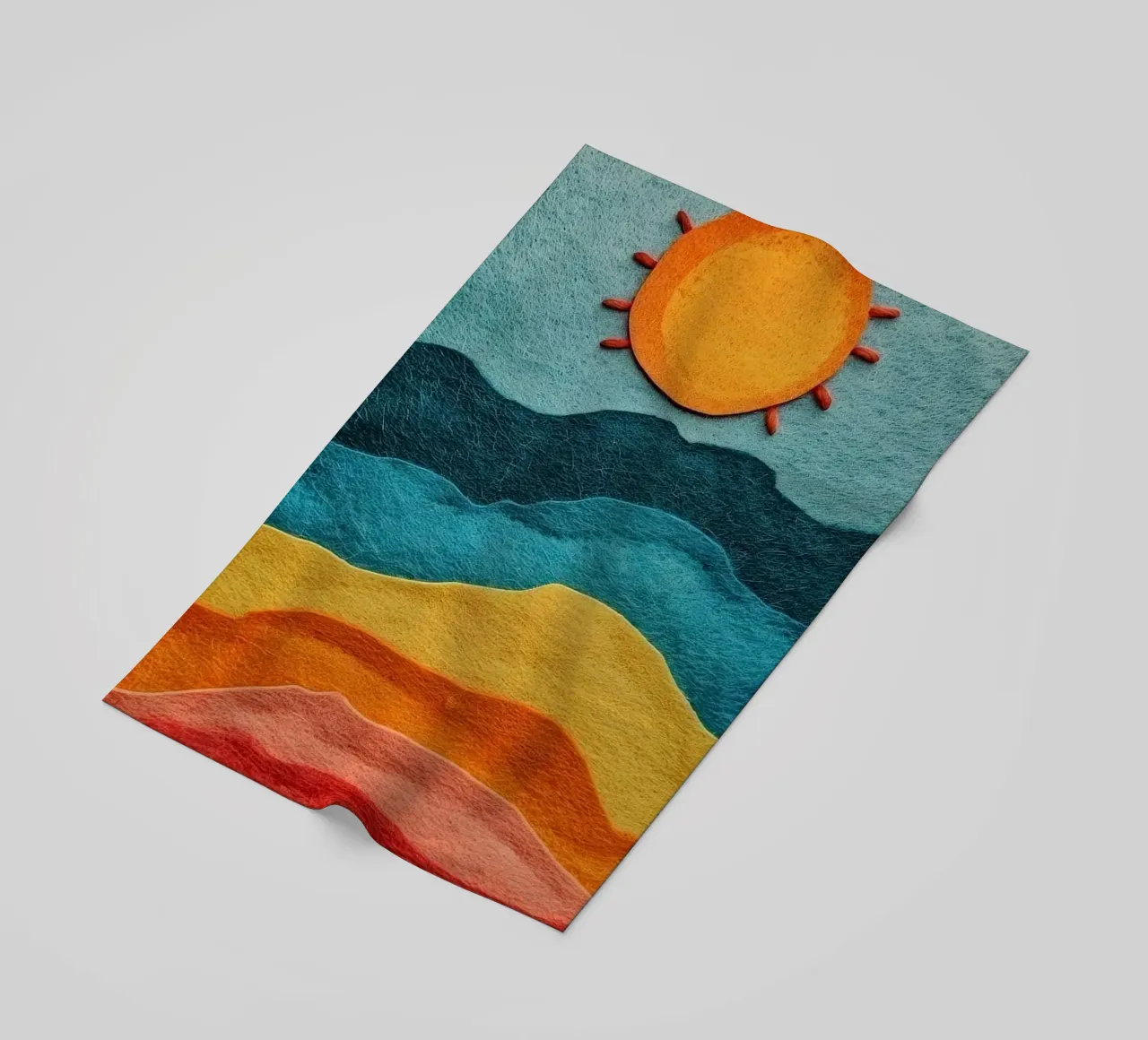 sun and color gradient telo mare da comura