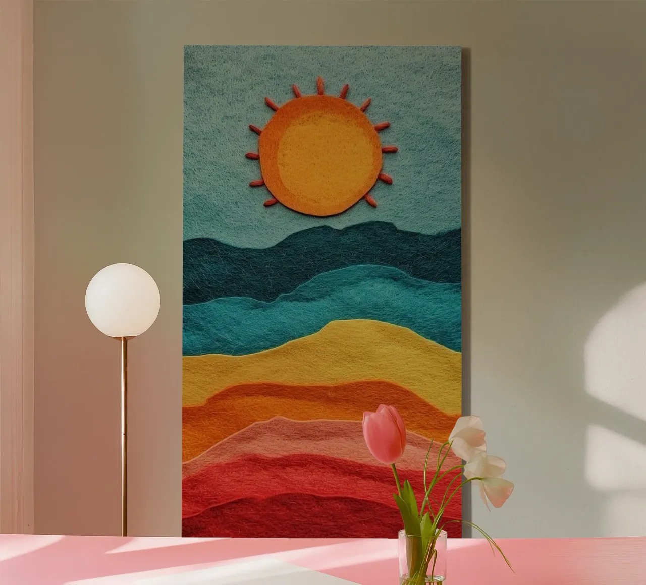 sun and color gradient tela da comura