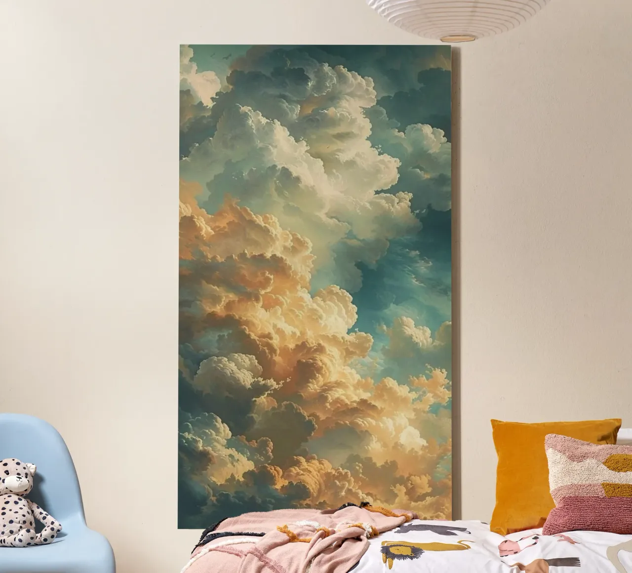 cloud gradient light tela con Cornice a cassetta da comura