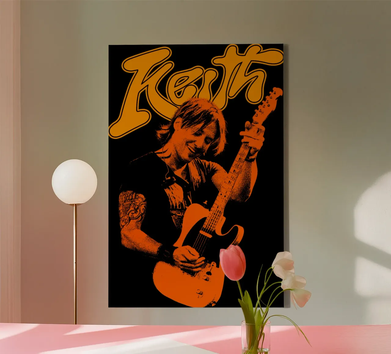 Keith Urban Rock Band tela con Cornice a cassetta da grass.studio_