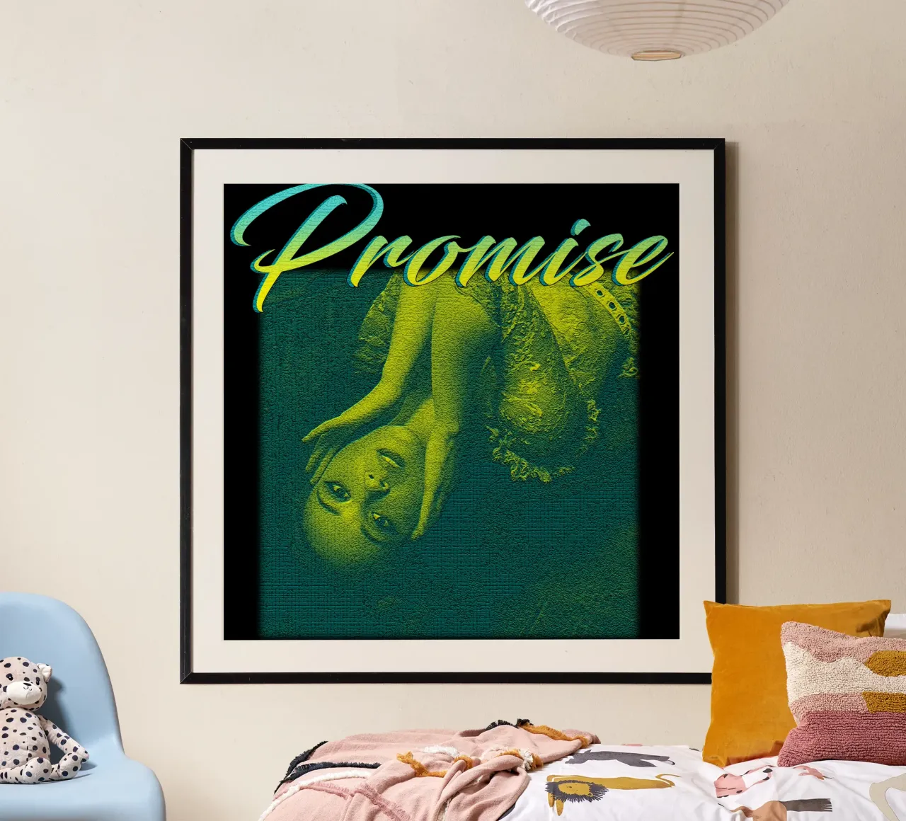 Laufey Pop Band poster con telaio in legno da igoshdesigns
