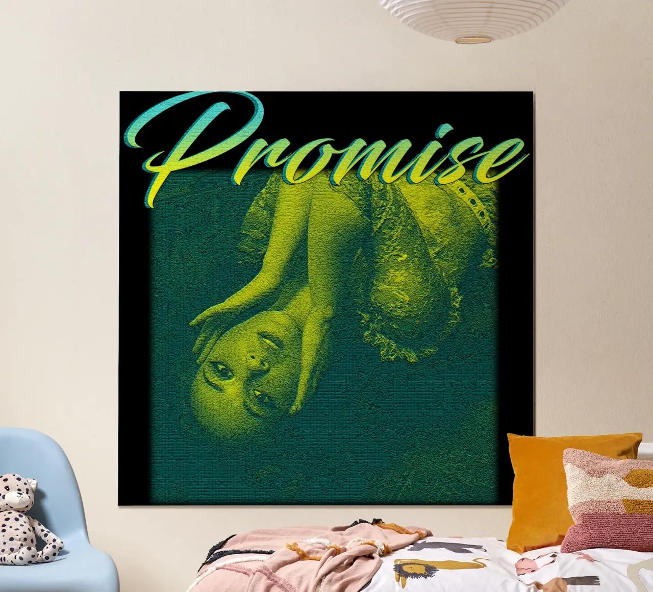 Laufey Pop Band poster con telaio in legno da igoshdesigns